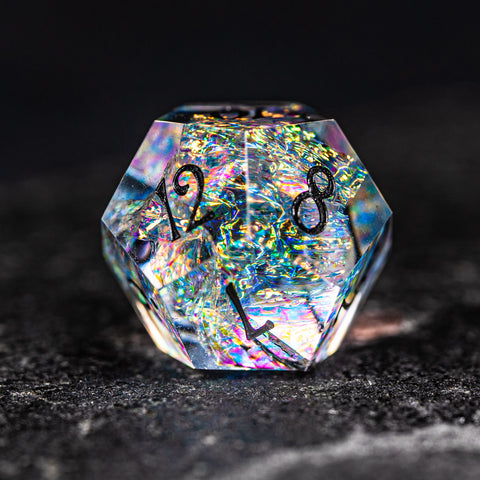 URWizards D&D Resin Opal Engraved Dice Set Turtle Style - Urwizards