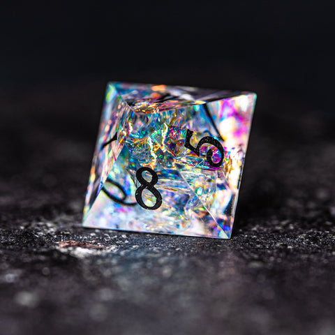 URWizards D&D Resin Opal Engraved Dice Set Turtle Style - Urwizards