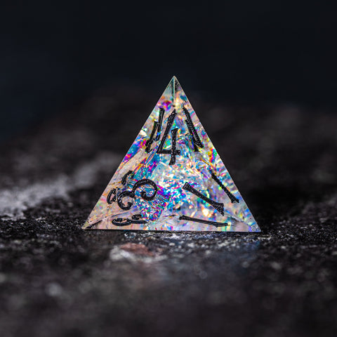 URWizards D&D Resin Opal Engraved Dice Set Turtle Style - Urwizards