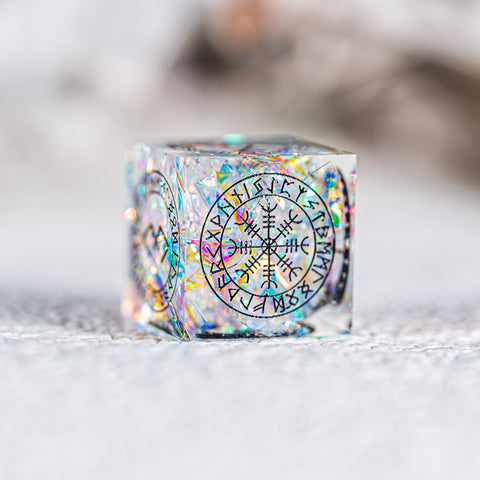 URWizards D&D Resin Opal Engraved Dice Set Nordic Style - Urwizards