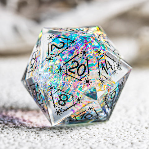 URWizards D&D Resin Opal Engraved Dice Set Astrology Style - Urwizards