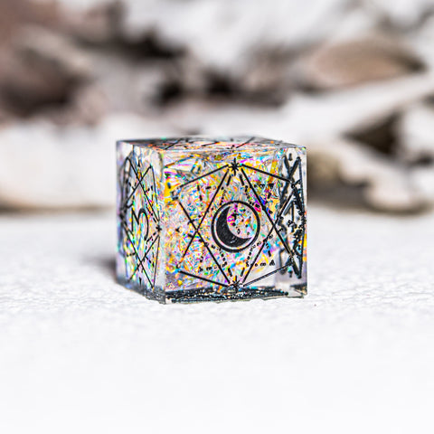 URWizards D&D Resin Opal Engraved Dice Set Astrology Style - Urwizards