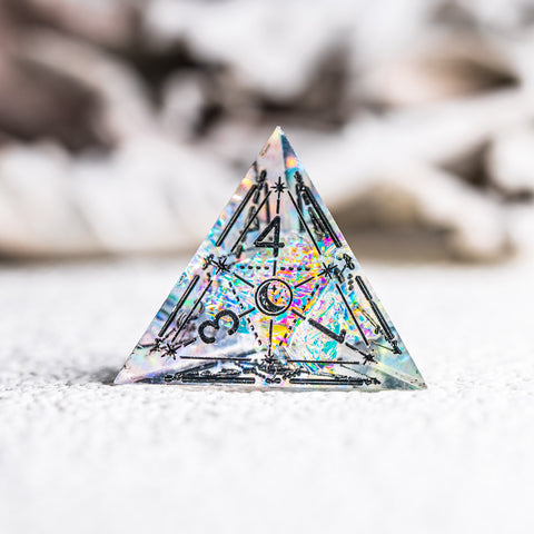 URWizards D&D Resin Opal Engraved Dice Set Astrology Style - Urwizards