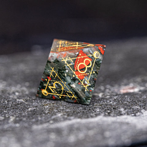 URWizards D&D Bloodstone Engraved Dice Set Astrology Style - Urwizards