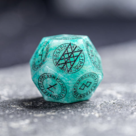 URWizards Dnd Engraved Amazonite Dice Set Nordic Style - Urwizards