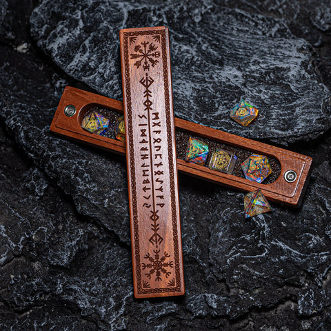 URWizards Engraved Padauk D&D Dice Box Nordic Style - Urwizards