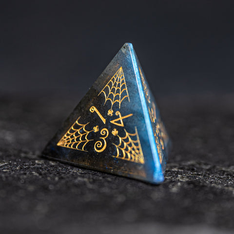 URWizards D&D Labradorite Engraved Dice Set Halloween Style - Urwizards