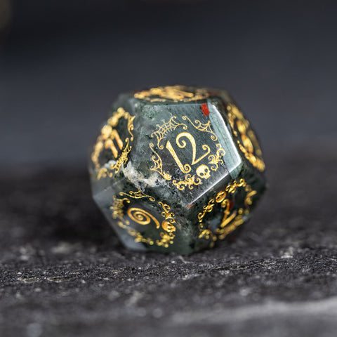 URWizards D&D Bloodstone Engraved Dice Set Halloween Style - Urwizards