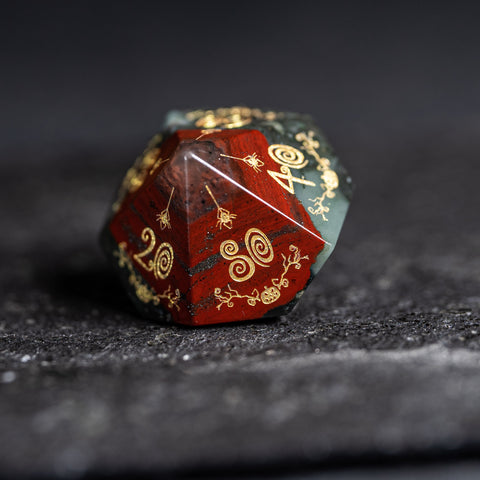 URWizards D&D Bloodstone Engraved Dice Set Halloween Style - Urwizards