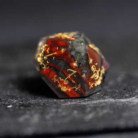 URWizards D&D Bloodstone Engraved Dice Set Halloween Style - Urwizards