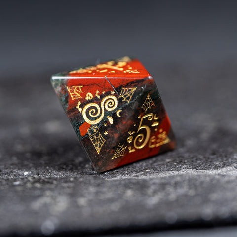URWizards D&D Bloodstone Engraved Dice Set Halloween Style - Urwizards