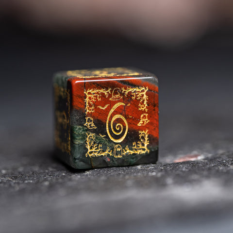 URWizards D&D Bloodstone Engraved Dice Set Halloween Style - Urwizards