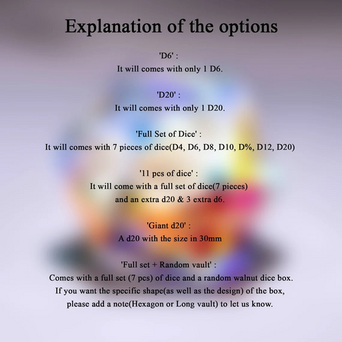 the explanation of the options in a text book