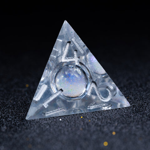 URWizards D&D Starry Liquid Heart Resin Engraved Dice Set Ice Cube - Urwizards