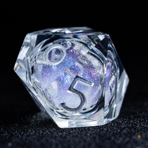URWizards D&D Starry Liquid Heart Resin Engraved Dice Set Ice Cube - Urwizards