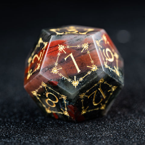 URWizards D&D Bloodstone Engraved Dice Set Cleric Style - Urwizards