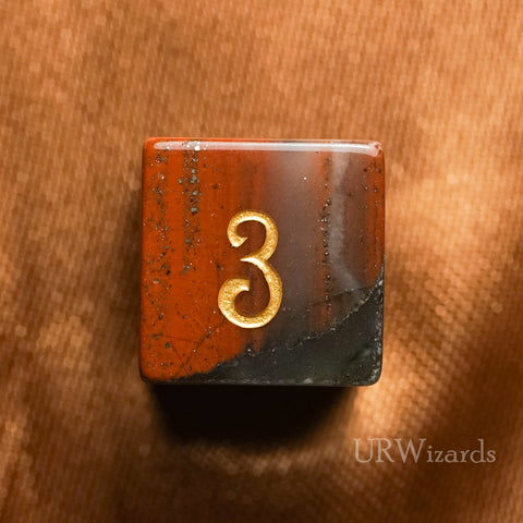 URWizards Dnd Bloodstone Gemstone Engraved Dice Set - Urwizards