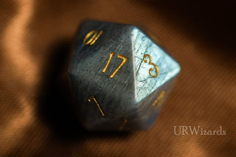 URWizards Dnd Engraved labradorite D20 Dice - Urwizards