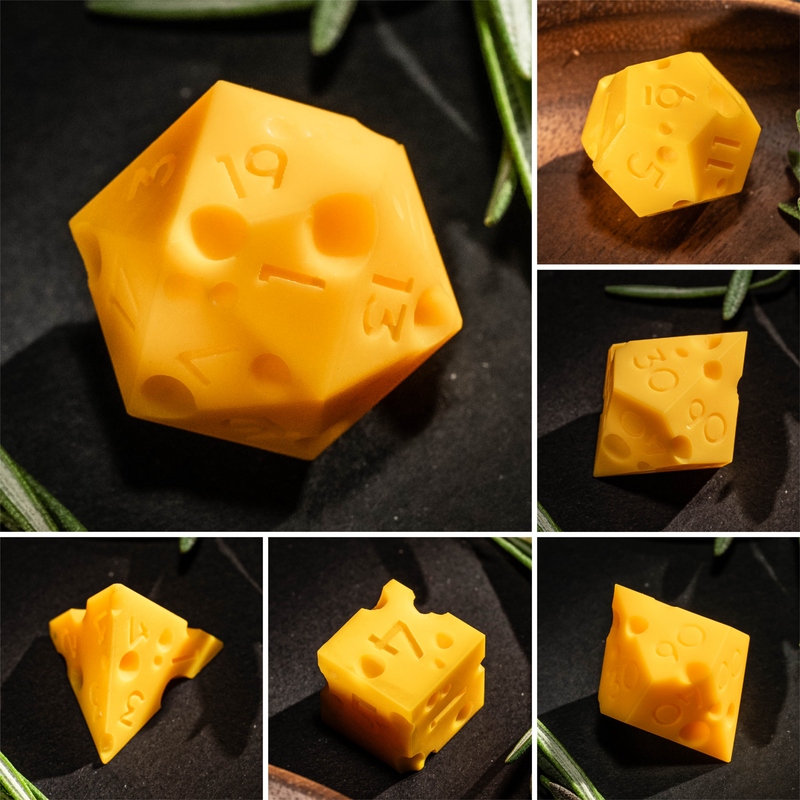 Cheese Resin Dice Set