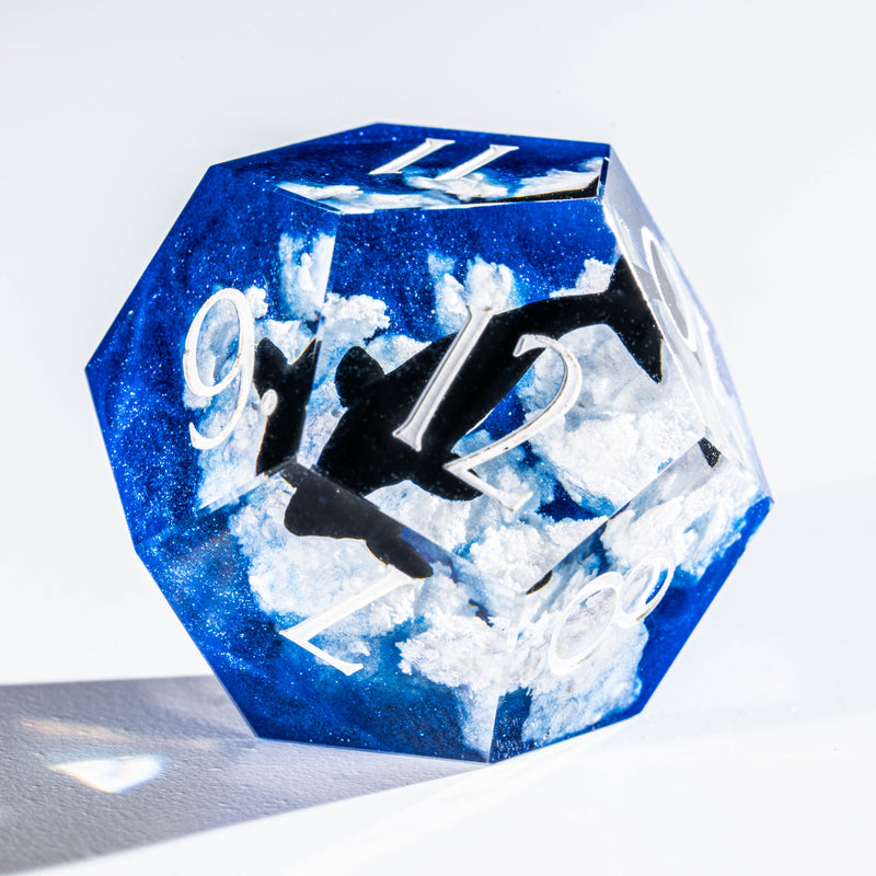 a close up of a dice with a person on it