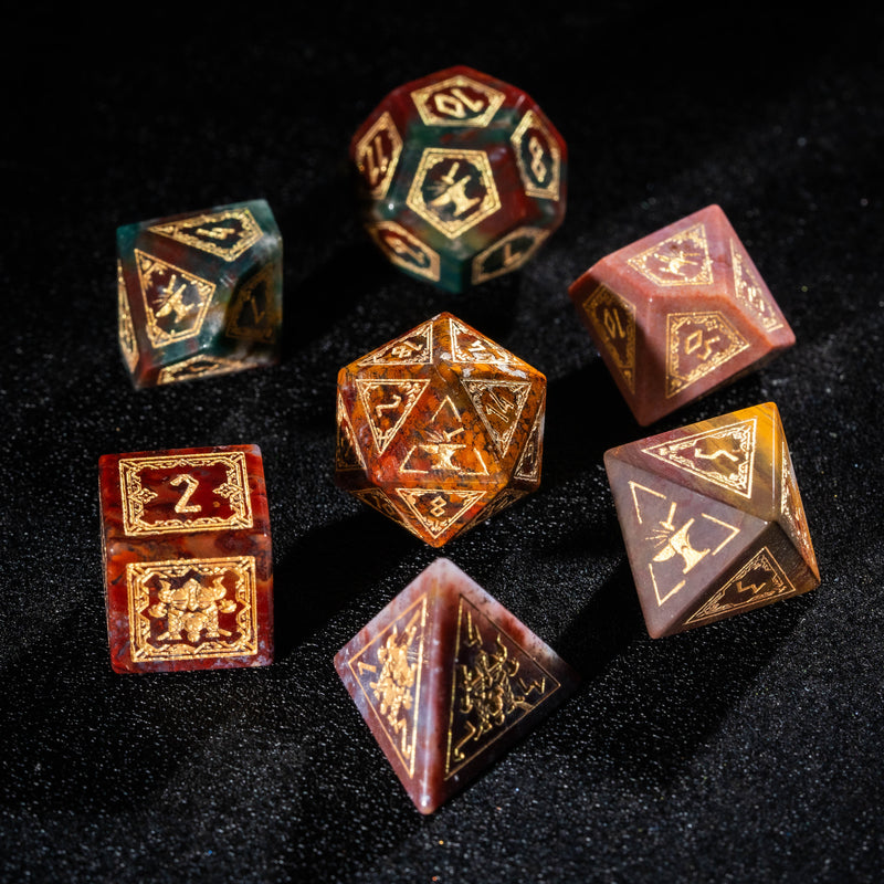 a group of dice sitting on top of a table