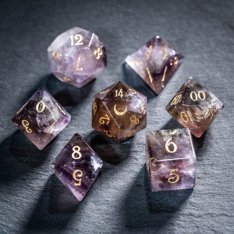 URWizards D&D Ametrine Stone Dice Set(Limited edition)