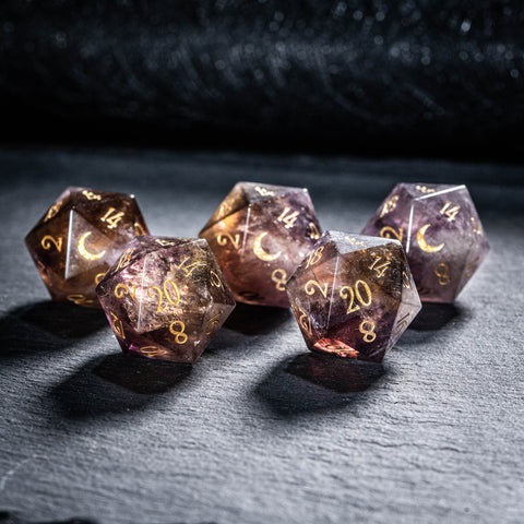 URWizards D&D Ametrine Stone Dice Set(Limited edition)