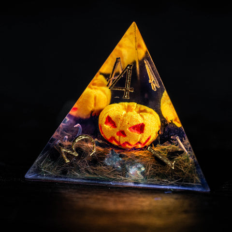 Pumpkin & Grave Resin Dice Set(Glow in the Dark)