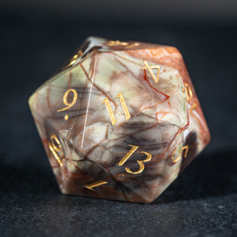 URWizards D&D Eye Agate Gemstone Engraved Dice Set(Limited edition)
