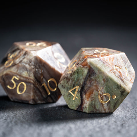 URWizards D&D Eye Agate Gemstone Engraved Dice Set(Limited edition)