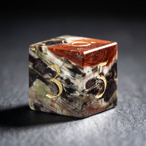 URWizards D&D Eye Agate Gemstone Engraved Dice Set(Limited edition)