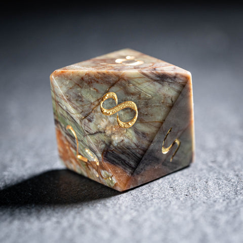URWizards D&D Eye Agate Gemstone Engraved Dice Set(Limited edition)