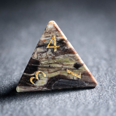 URWizards D&D Eye Agate Gemstone Engraved Dice Set(Limited edition)