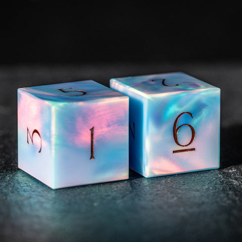 Aurora Opal D6 Dice