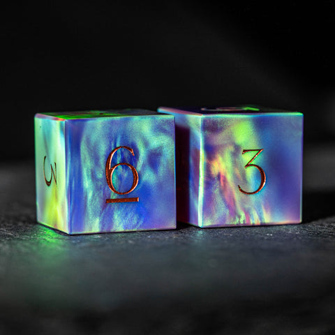 Aurora Opal D6 Dice