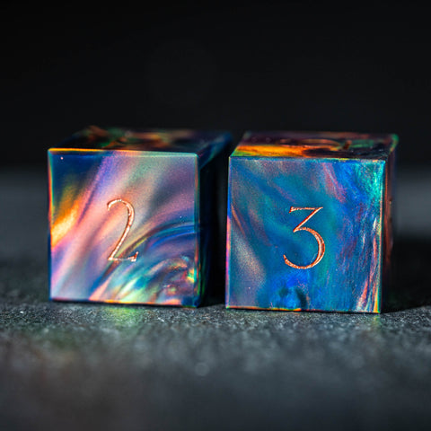 Aurora Opal D6 Dice