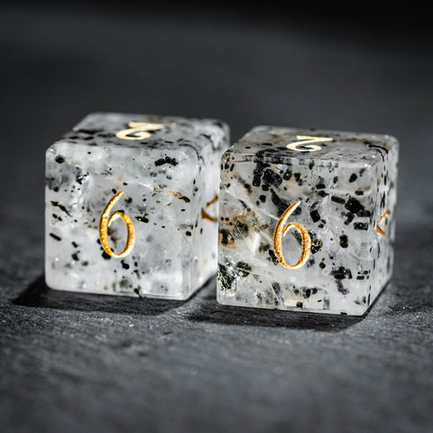 URWizards D&D Pitaya Quartz Gemstone Engraved Dice Set(Limited edition)