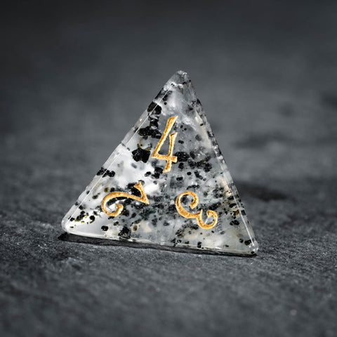 URWizards D&D Pitaya Quartz Gemstone Engraved Dice Set(Limited edition)