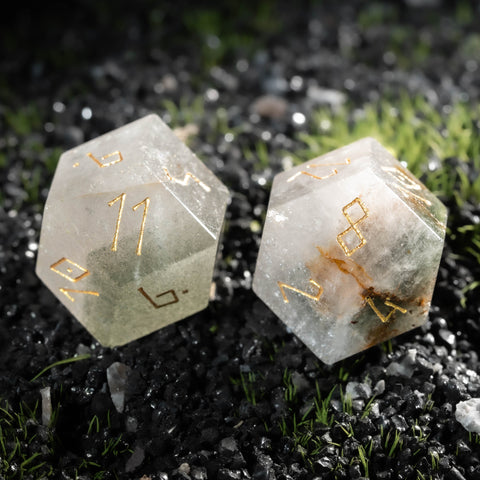 URWizards D&D Phantom Quartz Gemstone Dice Set Crystal Shape
