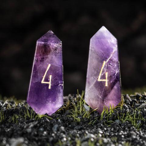 URWizards D&D Amethyst Gemstone Dice Set Crystal Shape
