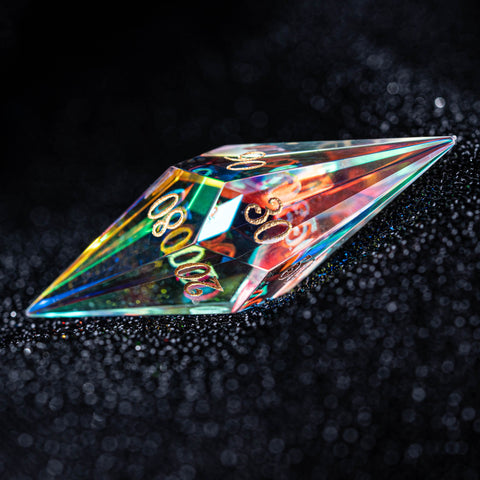 URWizards D&D Prism Glass Dice Set Crystal Shape