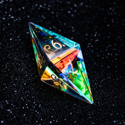 URWizards D&D Prism Glass Dice Set Crystal Shape