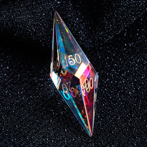 URWizards D&D Prism Glass Dice Set Crystal Shape