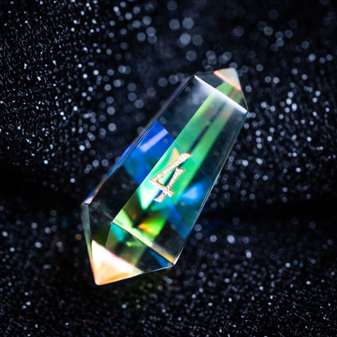 URWizards D&D Prism Glass Dice Set Crystal Shape