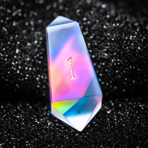 URWizards D&D Frosted Prism Glass Dice Set Crystal Shape