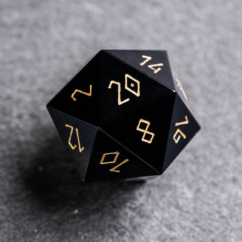 URWizards D&D Obsidian Gemstone Dice Set Crystal Shape