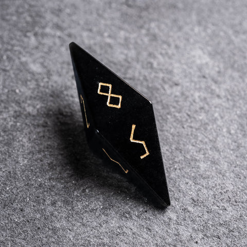 URWizards D&D Obsidian Gemstone Dice Set Crystal Shape