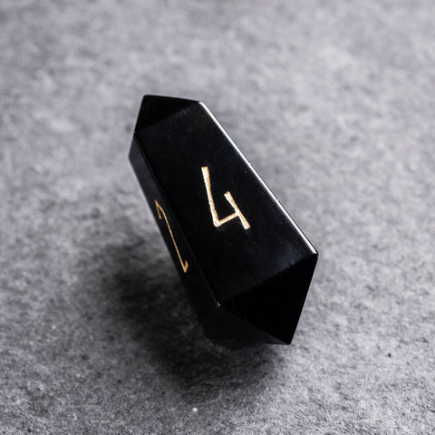 URWizards D&D Obsidian Gemstone Dice Set Crystal Shape