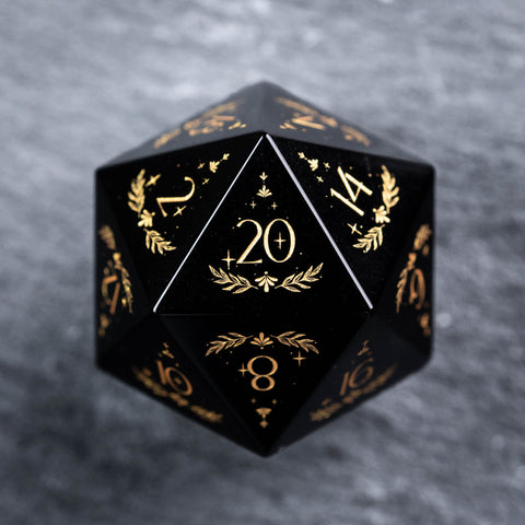 URWizards D&D Obsidian Dice Set Crystal Shape Astrology Style