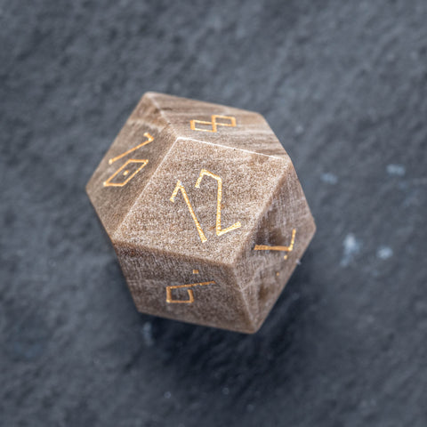 URWizards D&D Petrified Wood Stone Dice Set Crystal Shape